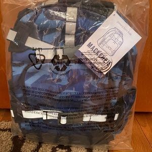 Pottery Barn Kids Mackenzie Small Backpack blue skateboard camo